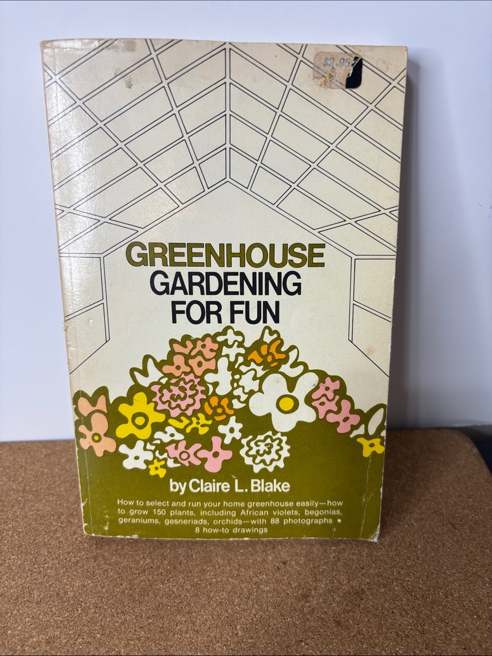 Greenhouse Gardening for Fun by Claire L. Blake - Retro Floral Cover